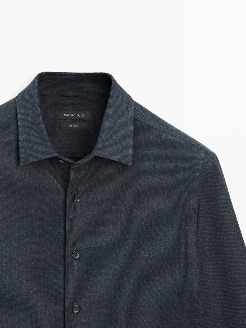 Рубашка с регулярной посадкой в клетку меланж