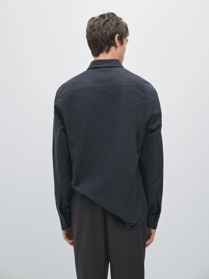 Рубашка с регулярной посадкой в клетку меланж