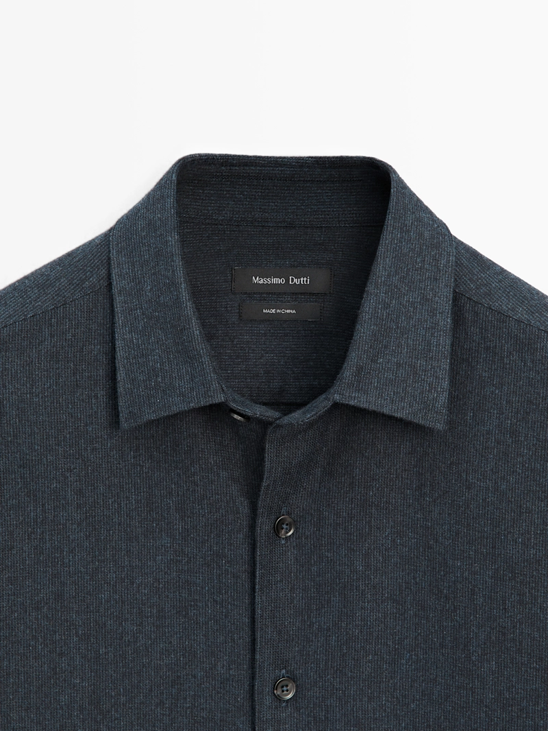 Рубашка с регулярной посадкой в клетку меланж