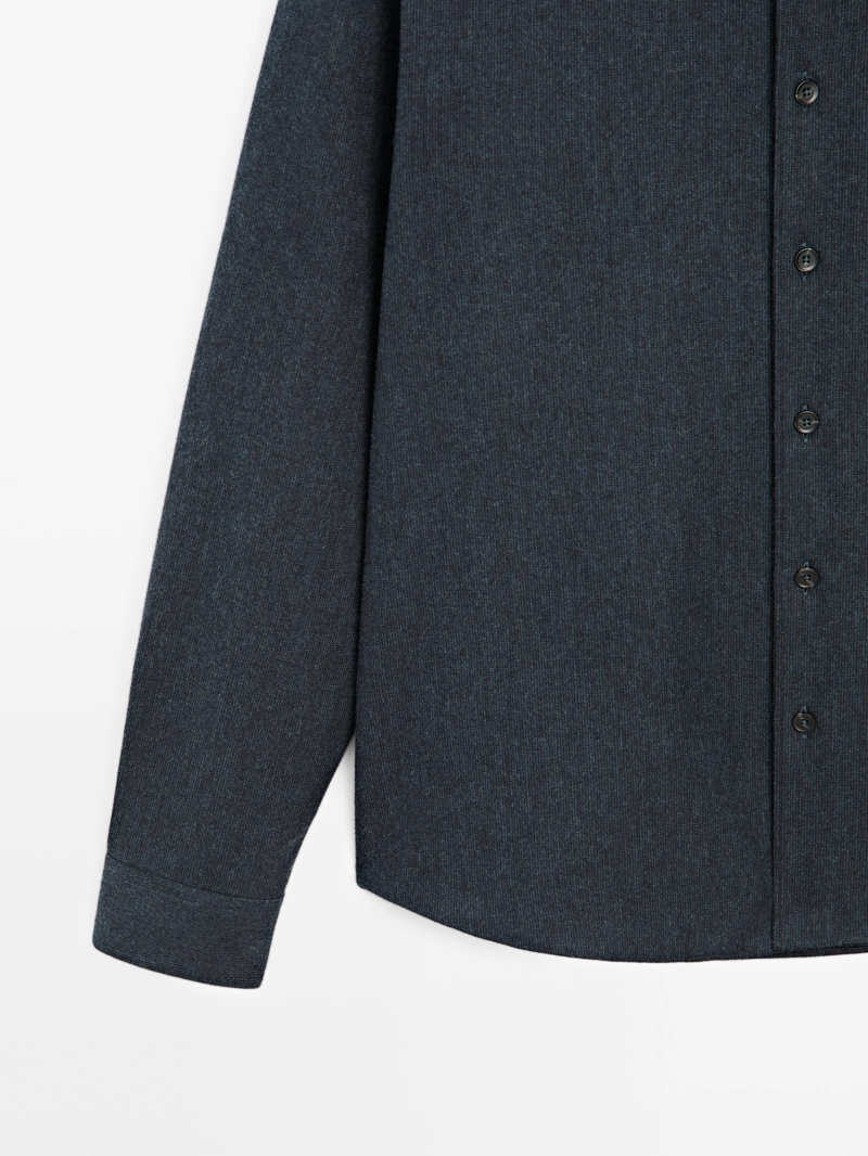 Рубашка с регулярной посадкой в клетку меланж