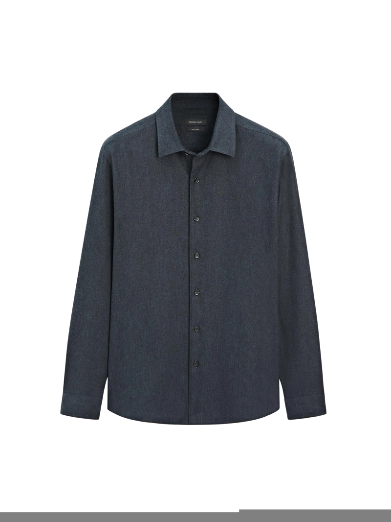 Рубашка с регулярной посадкой в клетку меланж