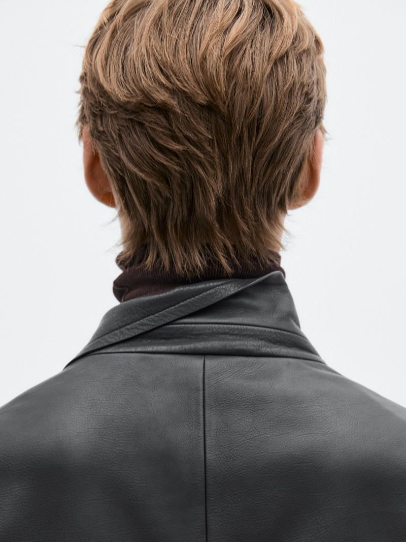 Пиджак из натуральной кожи нубук — limited