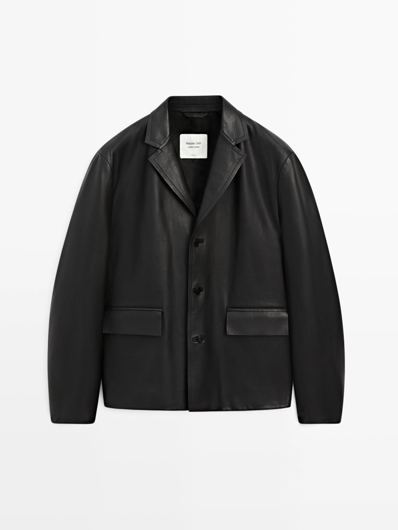 Пиджак из натуральной кожи нубук — limited