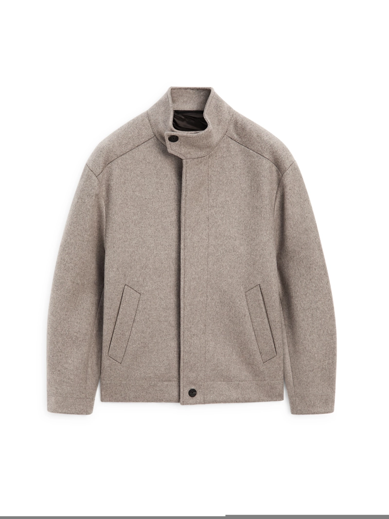 Пальто из шерстяной смеси с высоким воротником - limited