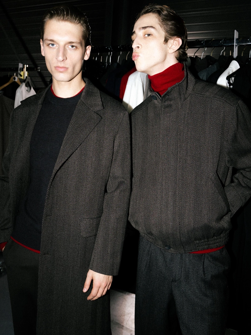 Укороченный бомбер из шерстяного микса в мелкую косу - limited