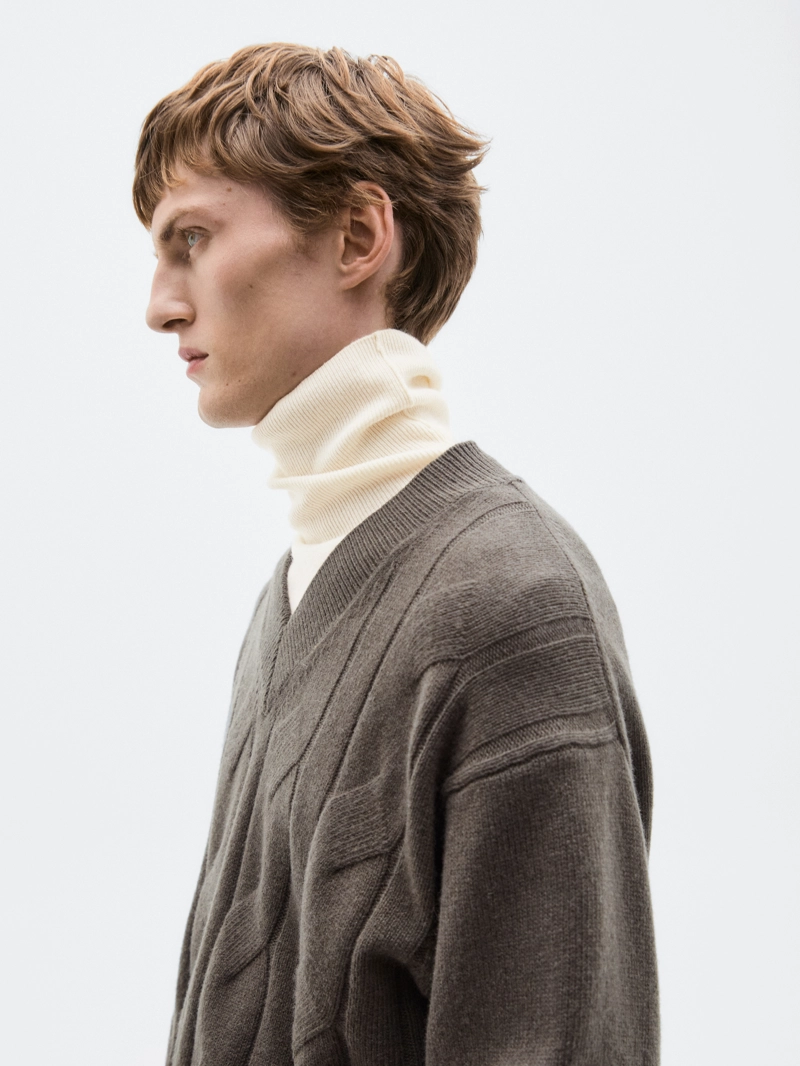 Свитер из вязаной шерстяной смеси - limited