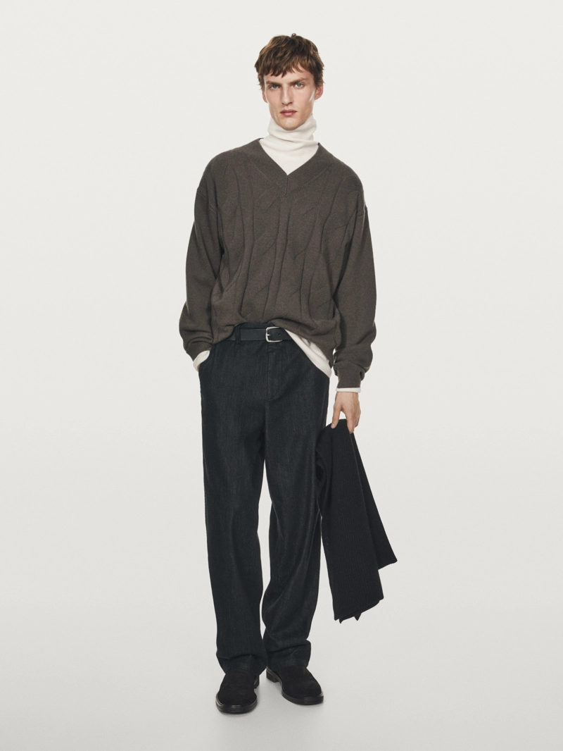 Свитер из вязаной шерстяной смеси - limited