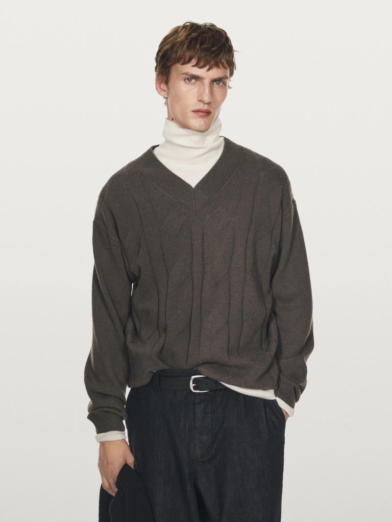 Свитер из вязаной шерстяной смеси - limited