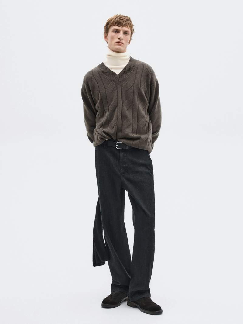 Свитер из вязаной шерстяной смеси - limited