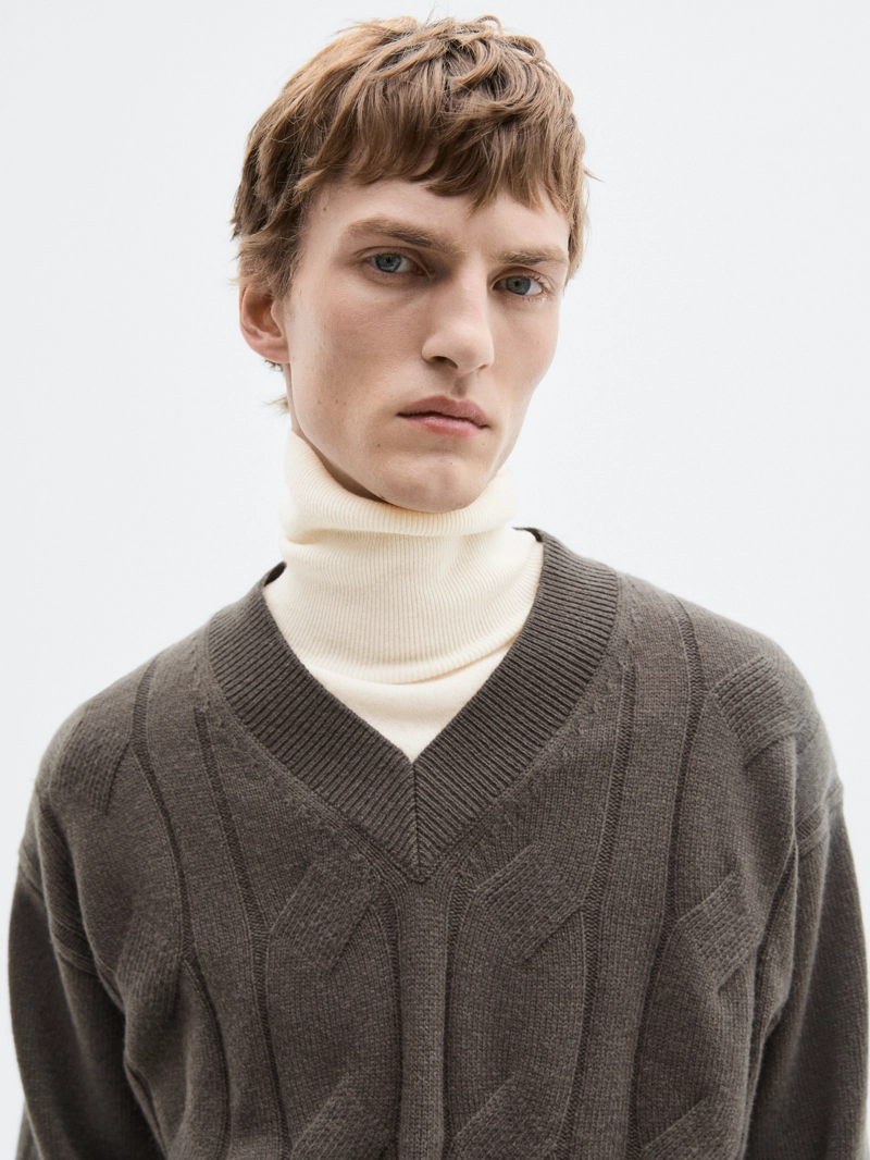 Свитер из вязаной шерстяной смеси - limited