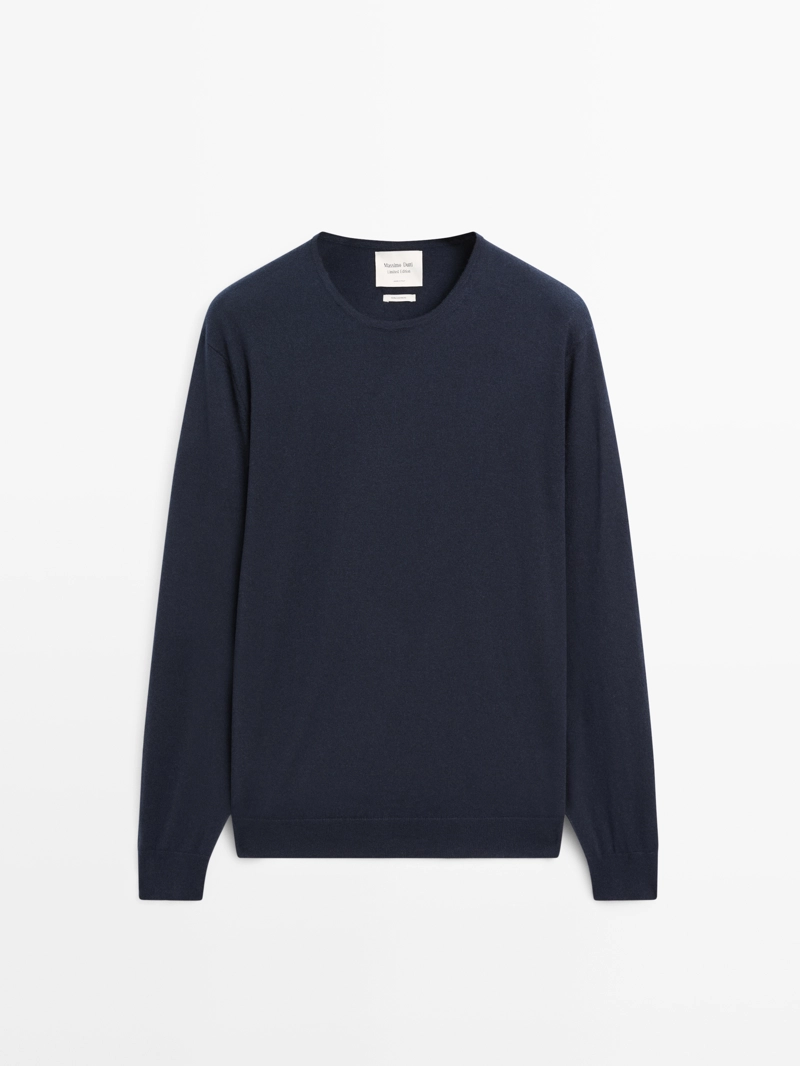 Свитер из 100% кашемира с круглым вырезом - limited