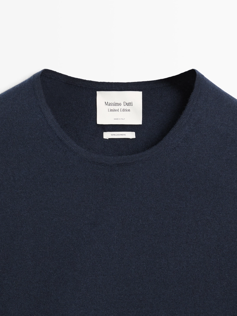 Свитер из 100% кашемира с круглым вырезом - limited