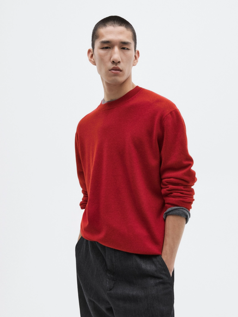 Свитер из шерсти и кашемира вязаный - лимитированный