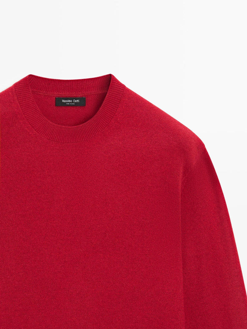 Свитер из шерсти и кашемира вязаный - лимитированный