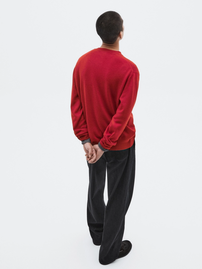 Свитер из шерсти и кашемира вязаный - лимитированный