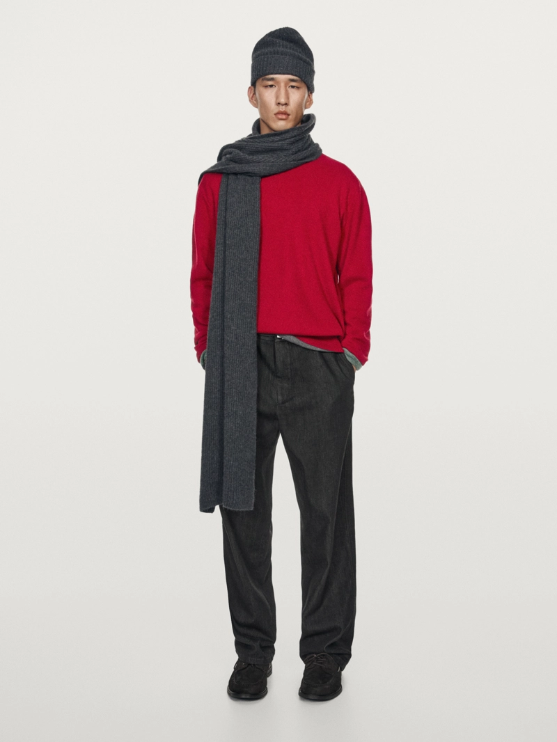 Свитер из шерсти и кашемира вязаный - лимитированный