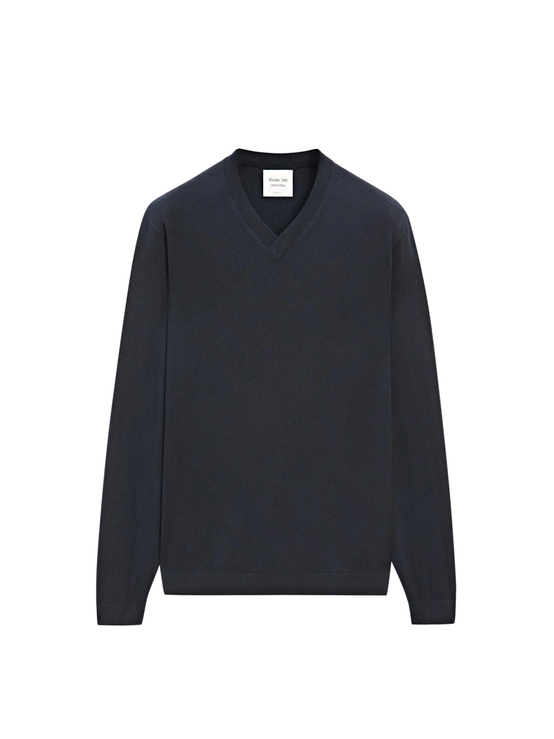 Водолазка из шерсти и кашемира с v-образным вырезом - limited