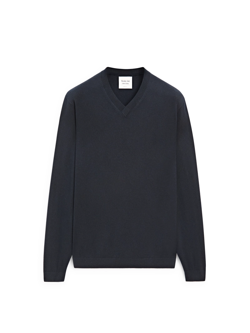 Водолазка из шерсти и кашемира с v-образным вырезом - limited