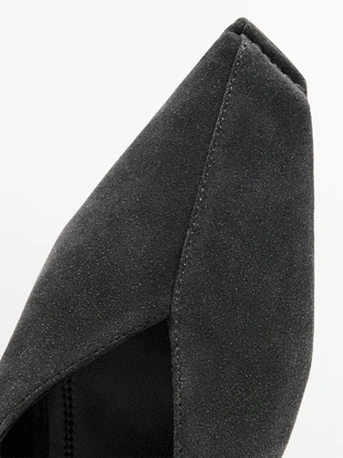 GREY|1553/650 - Massimo Dutti Туфли на каблуке из кожи - LIMITED