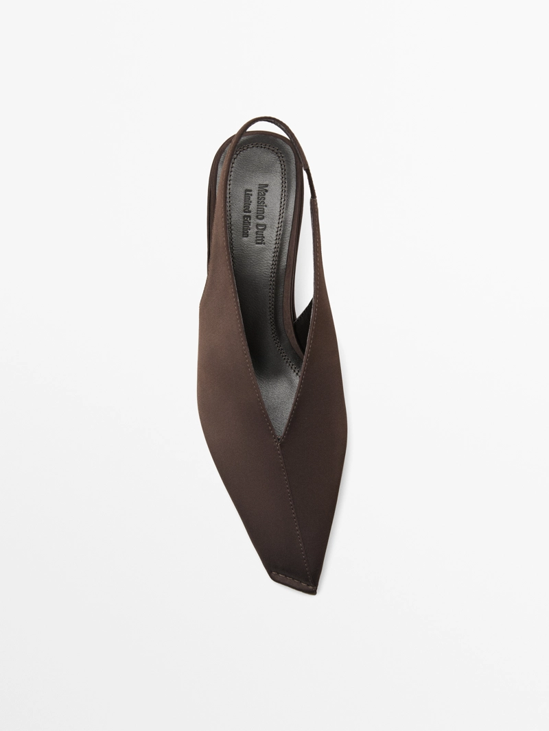 Туфли на каблуке с открытым задником - limited