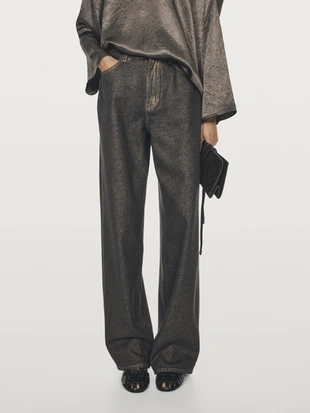 Купить Massimo Dutti Джинсы с прямыми брючинами и высокой талией