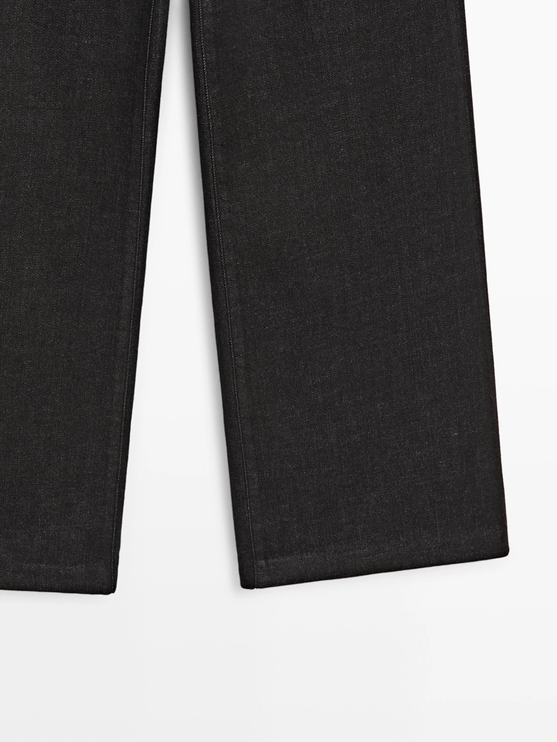 Джинсы с высокой талией широкие