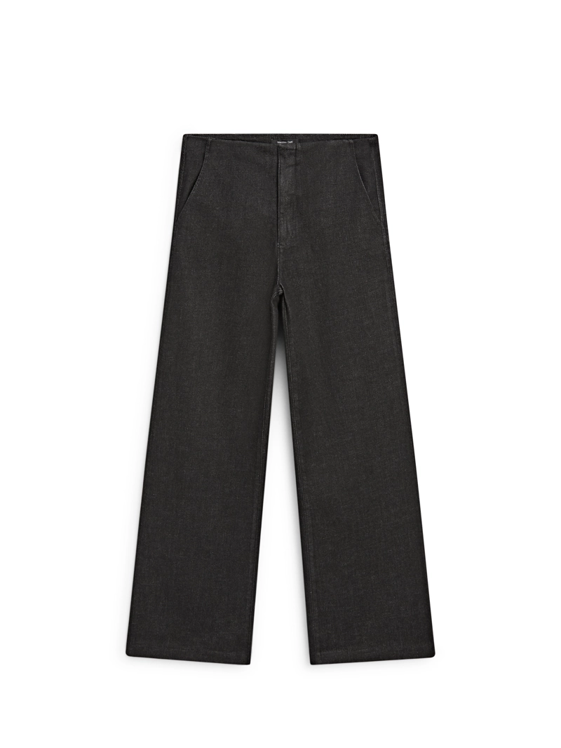 Джинсы с высокой талией широкие