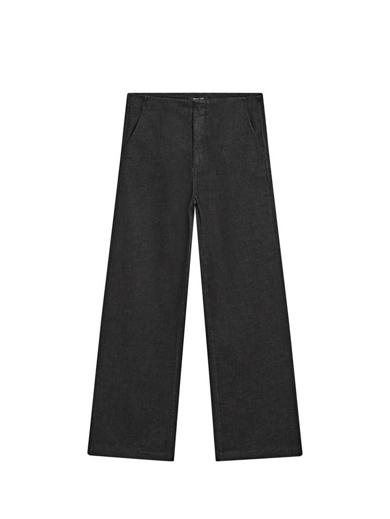 Джинсы с высокой талией широкие