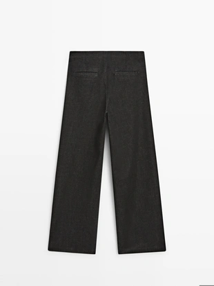 Джинсы с высокой талией широкие- Заказать в России