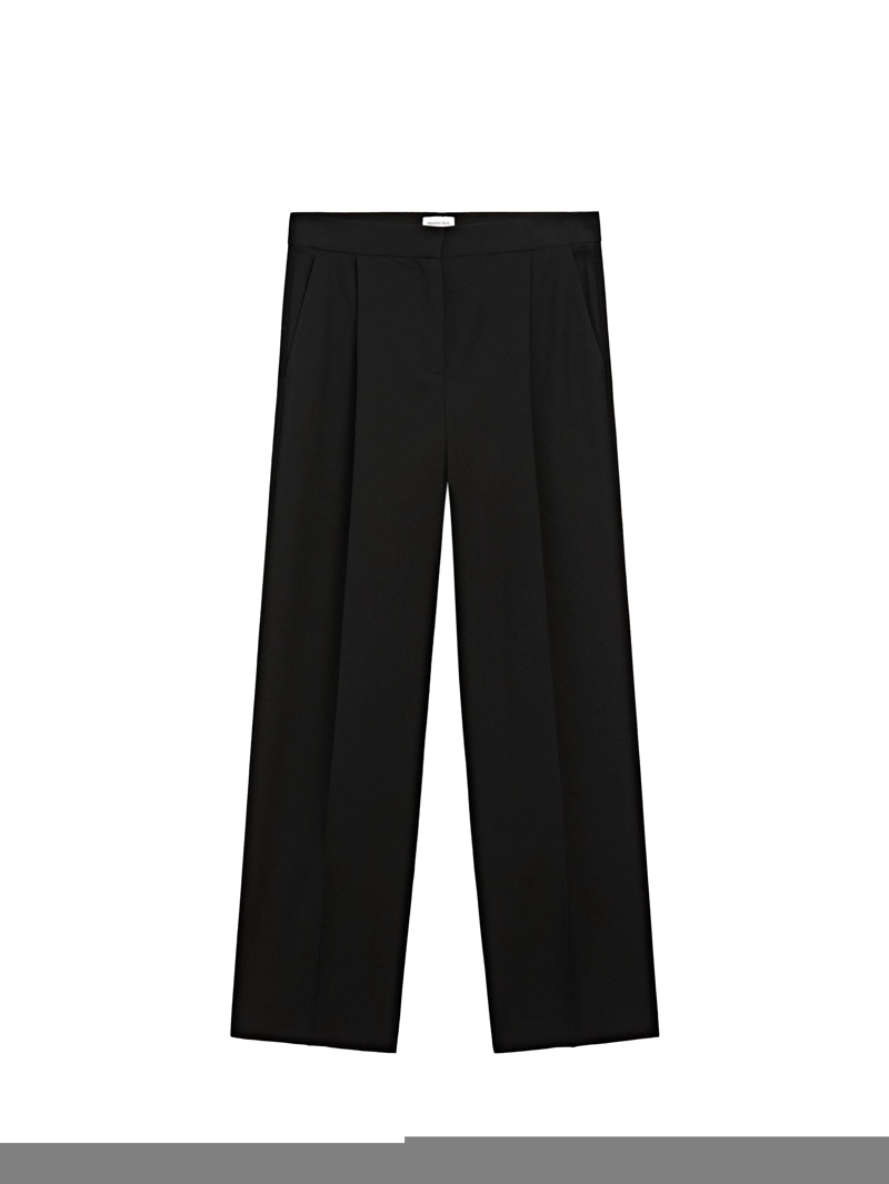 Широкие брюки из 100% шерсти с ластиком - limited