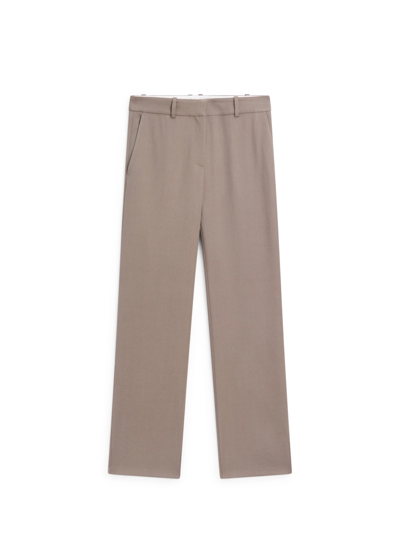 Брюки приталенного кроя из 100% шерсти - limited