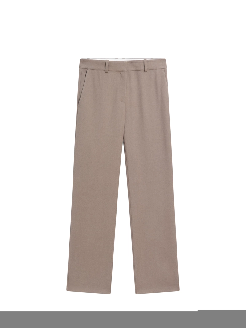 Брюки приталенного кроя из 100% шерсти - limited