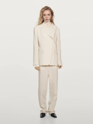 Пиджак из шерстяной смеси с перекрестным дизайном - LIMITED- Заказать в России