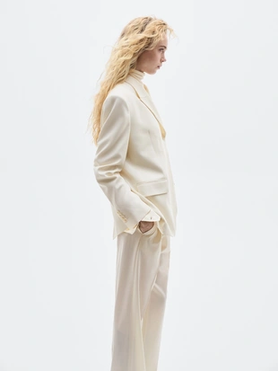 Пиджак из шерстяной смеси с перекрестным дизайном - LIMITED- Заказать в России