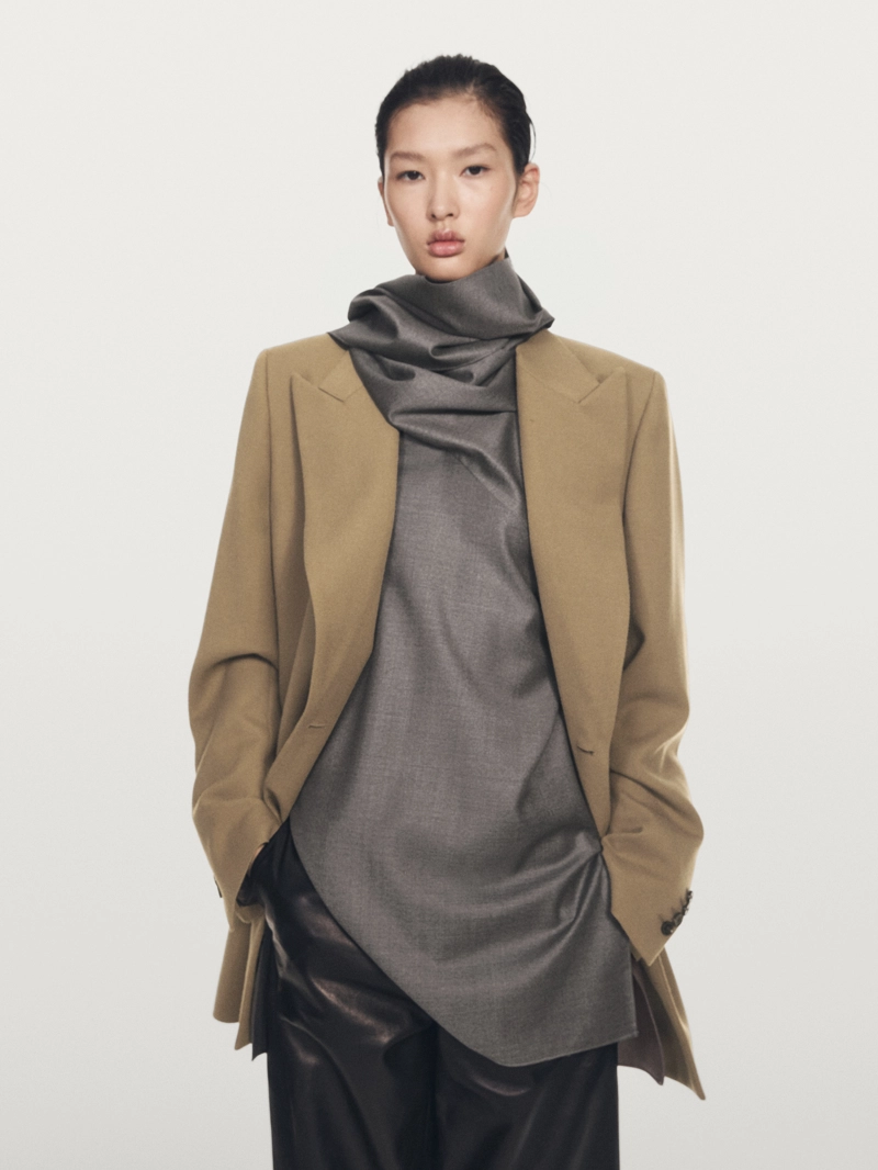 Пиджак из 100% шерсти с двубортной застежкой - limited