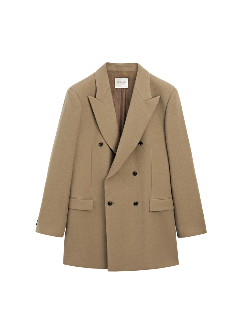 Пиджак из 100% шерсти с двубортной застежкой - limited