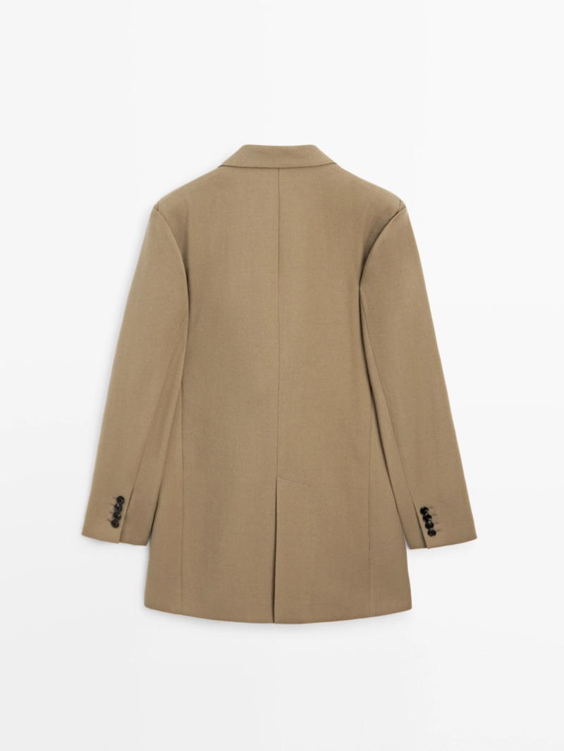 Пиджак из 100% шерсти с двубортной застежкой - limited