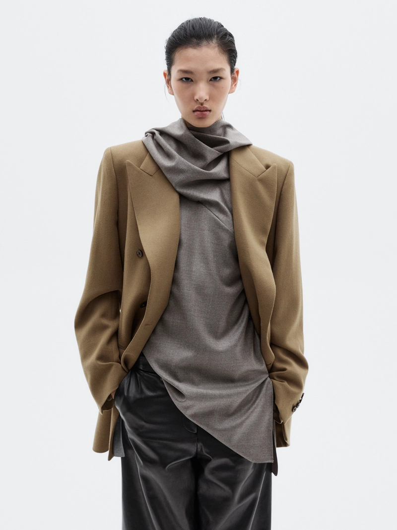 Пиджак из 100% шерсти с двубортной застежкой - limited