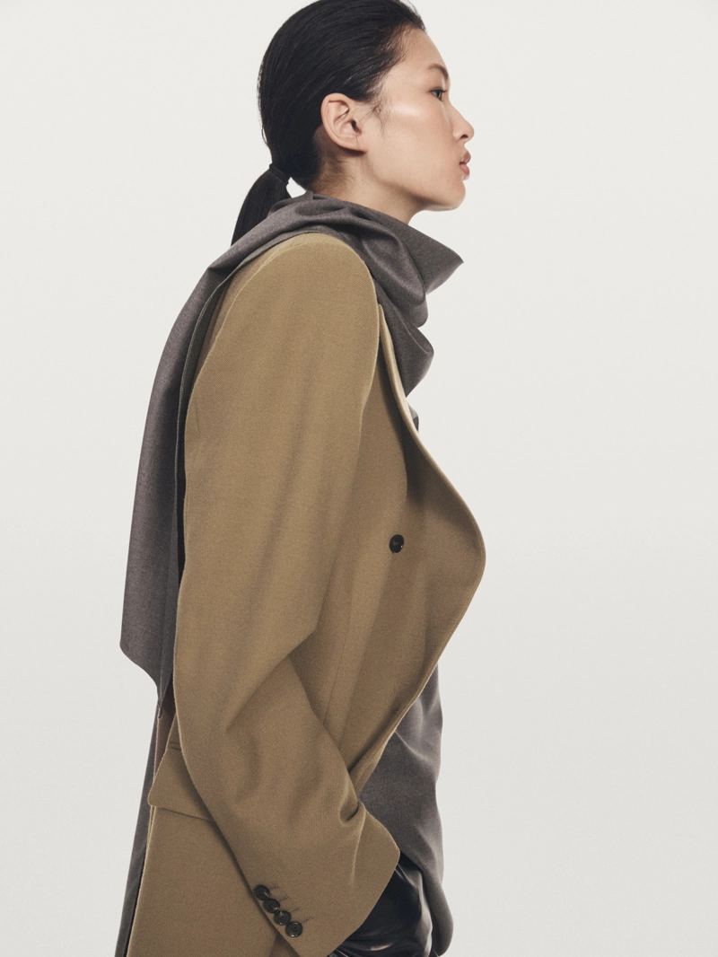 Пиджак из 100% шерсти с двубортной застежкой - limited