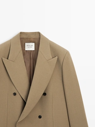 Пиджак из 100% шерсти с двубортной застежкой - LIMITED- Заказать в России