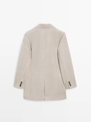 Пиджак с двубортной застежкой из 100% шерсти - LIMITED- Заказать в России