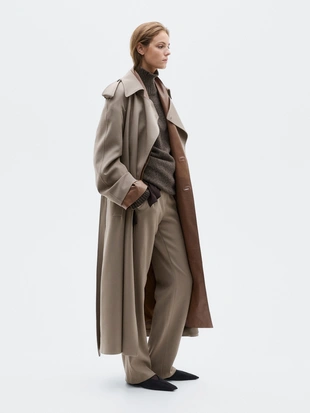 Купить Massimo Dutti Свитер с высоким воротником из меланжевого вязаного полотна - LIMITED