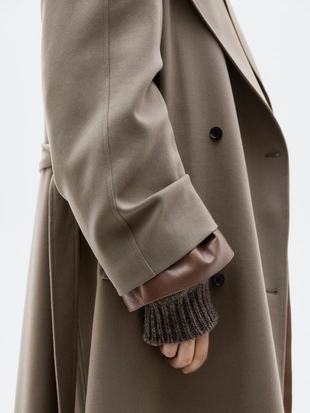 Свитер с высоким воротником из меланжевого вязаного полотна - LIMITED- Заказать в России