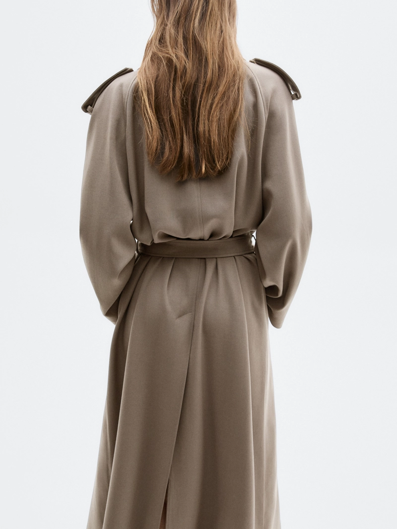 Оверсайз тренч из 100% шерсти - limited