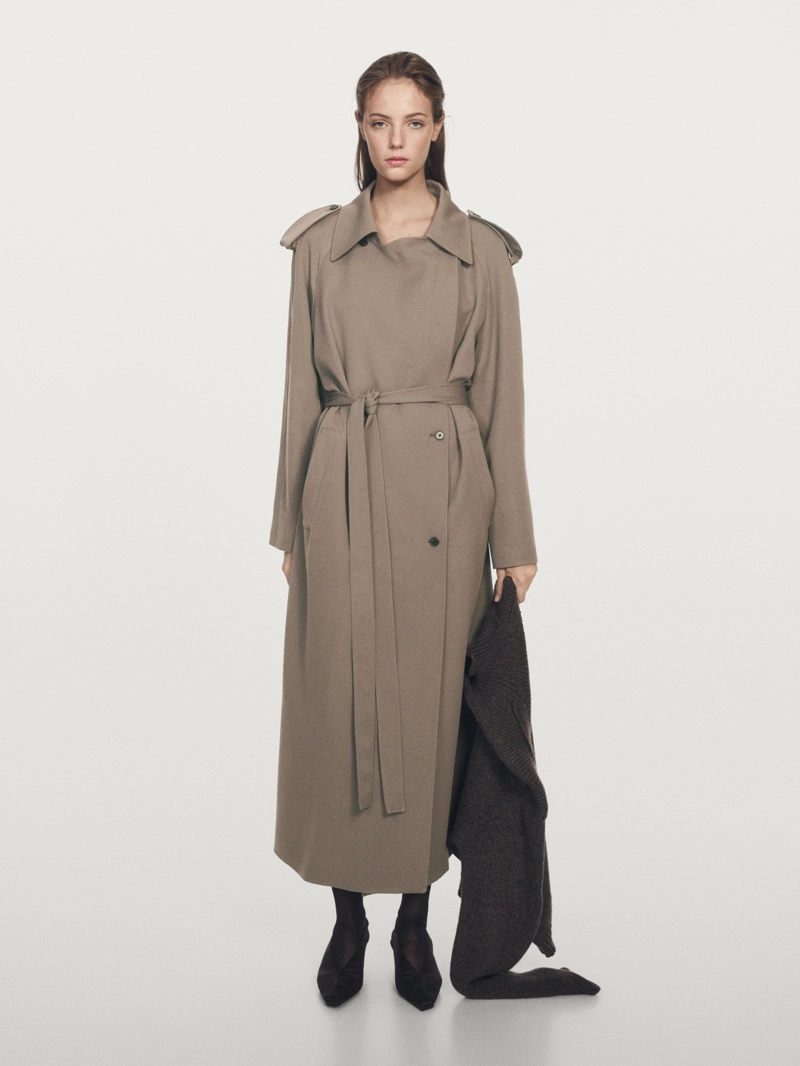Оверсайз тренч из 100% шерсти - limited