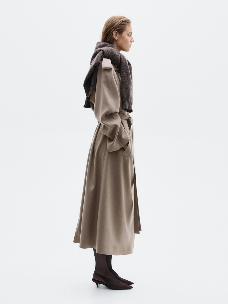Оверсайз тренч из 100% шерсти - limited