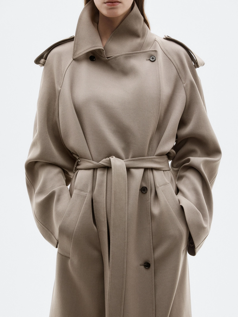 Оверсайз тренч из 100% шерсти - limited