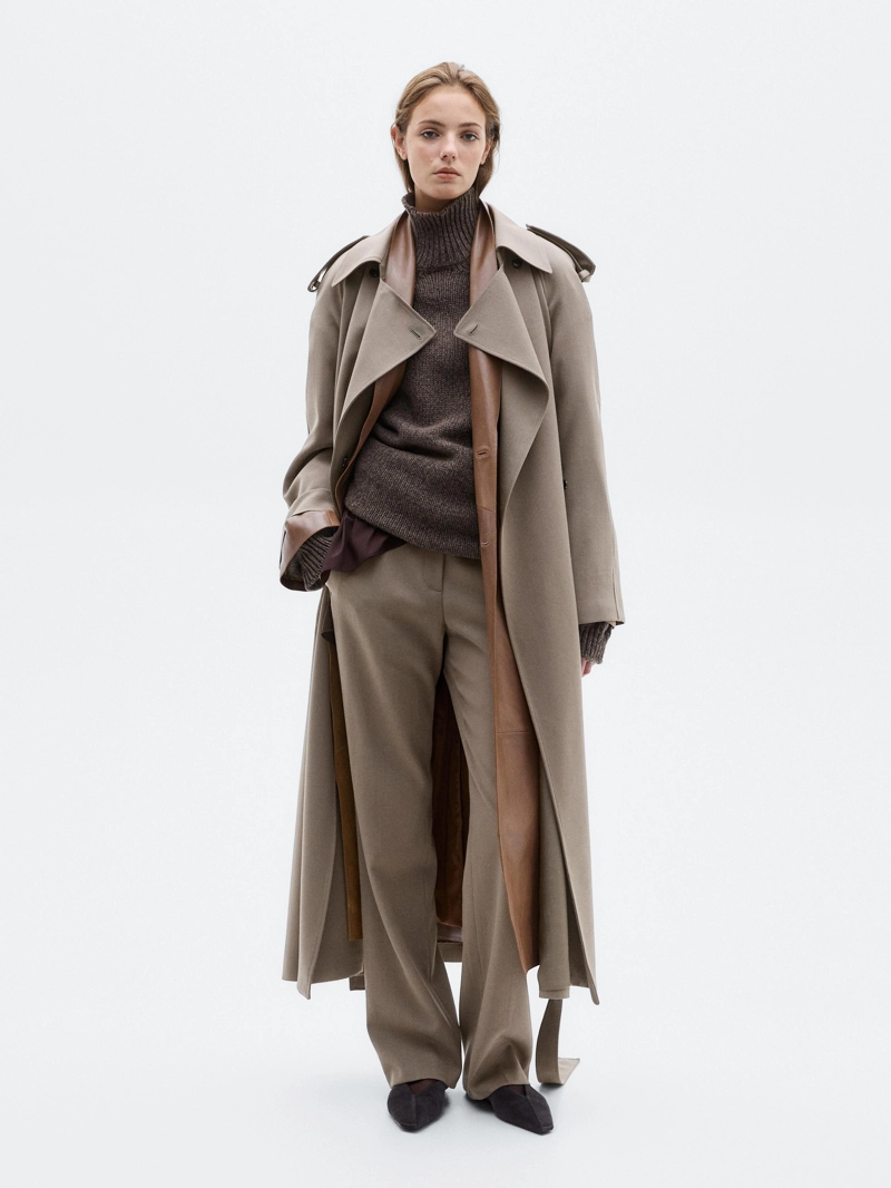 Оверсайз тренч из 100% шерсти - limited