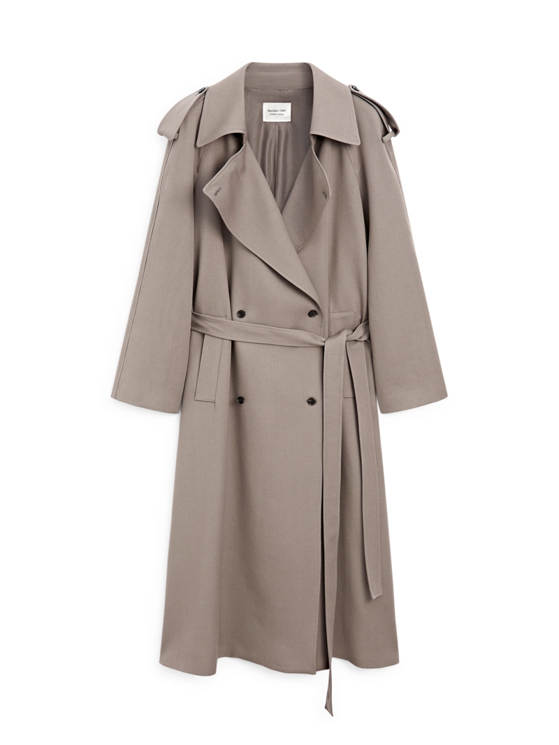 Оверсайз тренч из 100% шерсти - limited