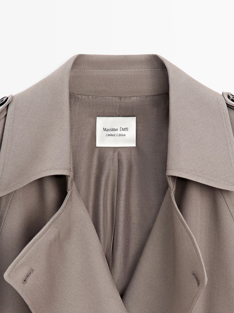 Оверсайз тренч из 100% шерсти - limited